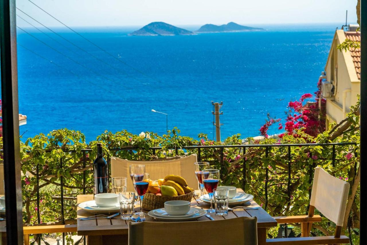 Azure Apartment With Sea View In Kalkan Bagian luar foto